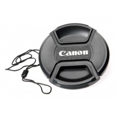 Center-Pinch Snap-On Front Lens Cap For Canon